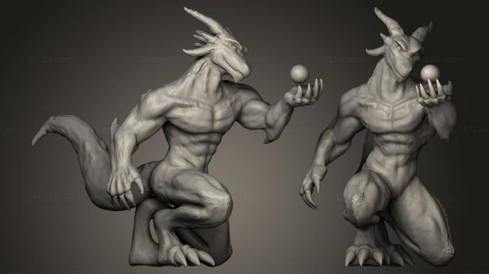 Figurines heroes, monsters and demons (Sunchaser, STKM_0356) 3D models for cnc
